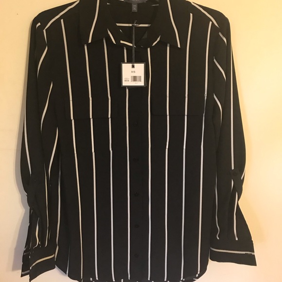 Madison Tops - Black and white blouse